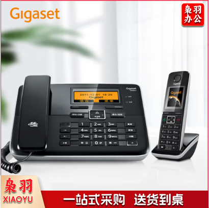 集怡嘉(Gigaset)C810A一拖一 数字无绳电话机 黑色 单位：套