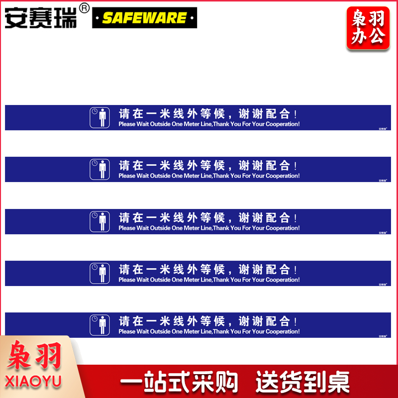 安赛瑞25366一米线地贴5条装蓝色(包)
