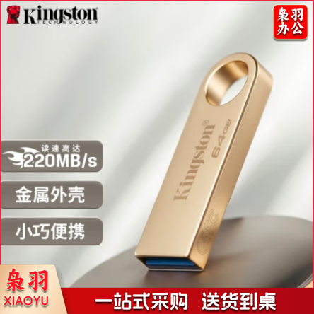 金士顿(Kingston)256GB USB3.2 Gen 1 U盘 DTSE9G3 大容量金属U盘 读速高达220MB/s