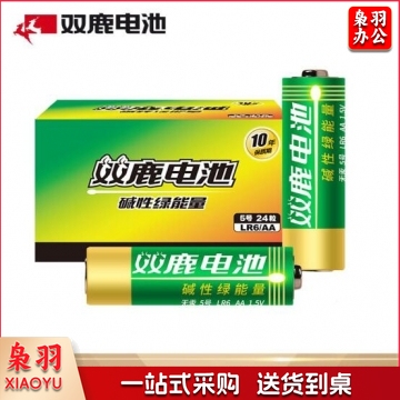 双鹿5号碱性电池24粒 适用于遥控器/鼠标/话筒/闹钟 五号/LR6/AA/电池