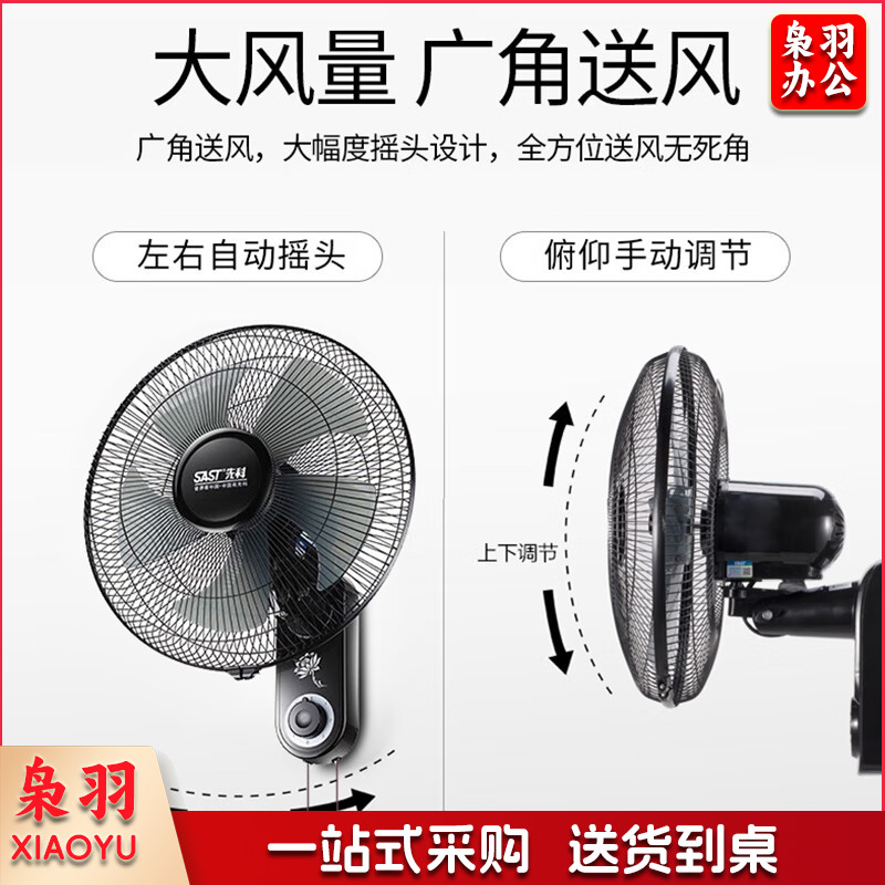 先科(SAST)风扇/壁扇/电风扇/宿舍餐厅电风扇/大风力/壁挂式电风扇FB-308