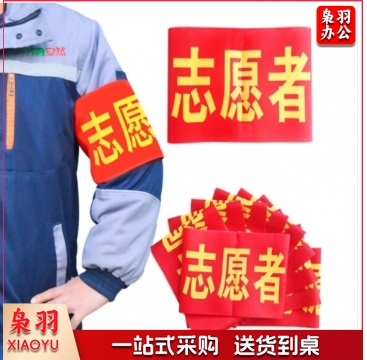 袖标 志愿者袖标 10个装带别针 安全员袖套 治安巡逻 值勤肩带 执勤袖标标牌 礼仪带 标志 10个起售 定制内容联系客服