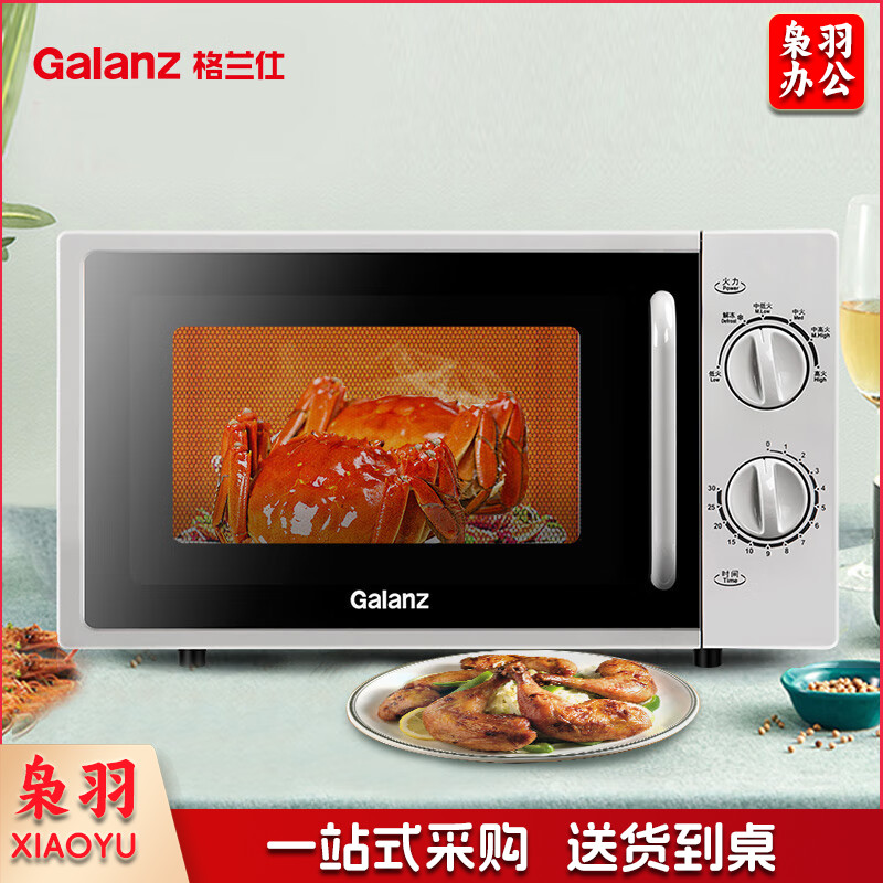 格兰仕微波炉平板式 20升700W  家用小型 六档火力 精准温控 旋钮操作DG(S0)