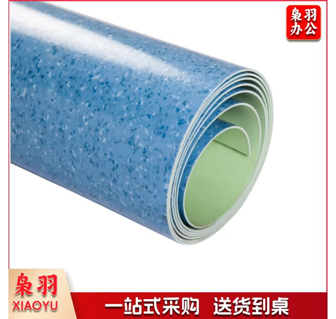  塑胶地板革自粘医院健身房家商用地板工程石塑地胶贴1.6mm厚x2M宽-实心工程革 多色定制每平方