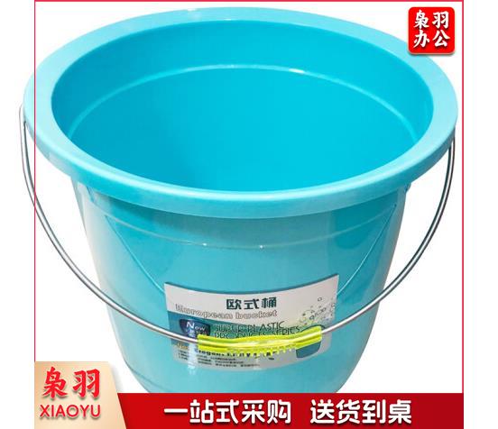 水桶 加厚塑料耐用大号提水桶 17L工厂车间环卫水桶 KB3003 蓝色