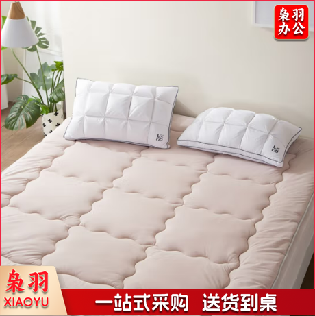 罗莱旗下乐蜗家纺 床垫可折叠加厚床褥子乐芙绒防滑柔软床垫1.8m