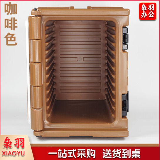 90L食品保温箱 快餐保温箱 带轮子保温箱  巧克力色 空箱子