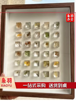 植物滴胶方块标本模具9格方块模具