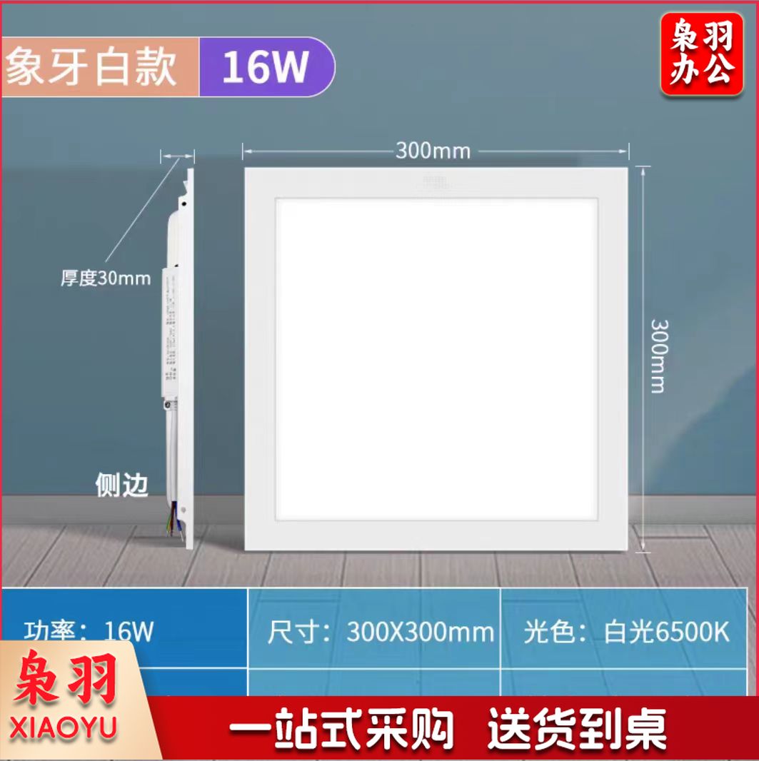 300*300 白光16W 集成吊顶灯led吸顶灯平板灯面板灯厨卫灯