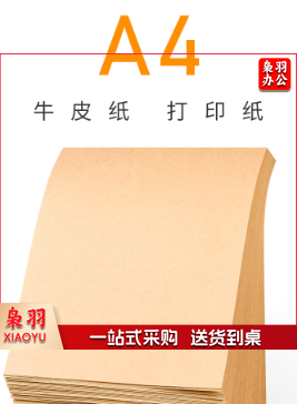 A4牛皮纸120g 牛皮纸封面牛皮纸打印纸 100张 单位：包