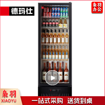 德玛仕 DEMASHI LG-360ZH1  保鲜柜 展示柜冷藏冰柜单门立式商用 便利店超市啤酒饮料水果保鲜陈列柜