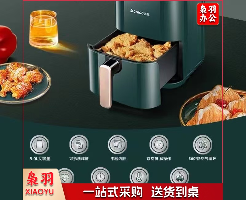 志高空气炸锅5升大容量无油烟