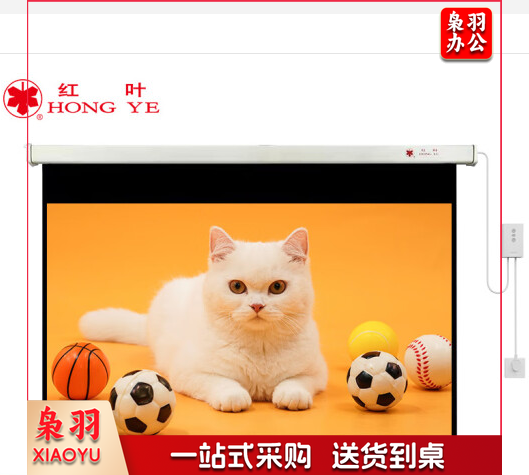 红叶投影幕100英寸16:9电动幕布  DBJ202302070937463