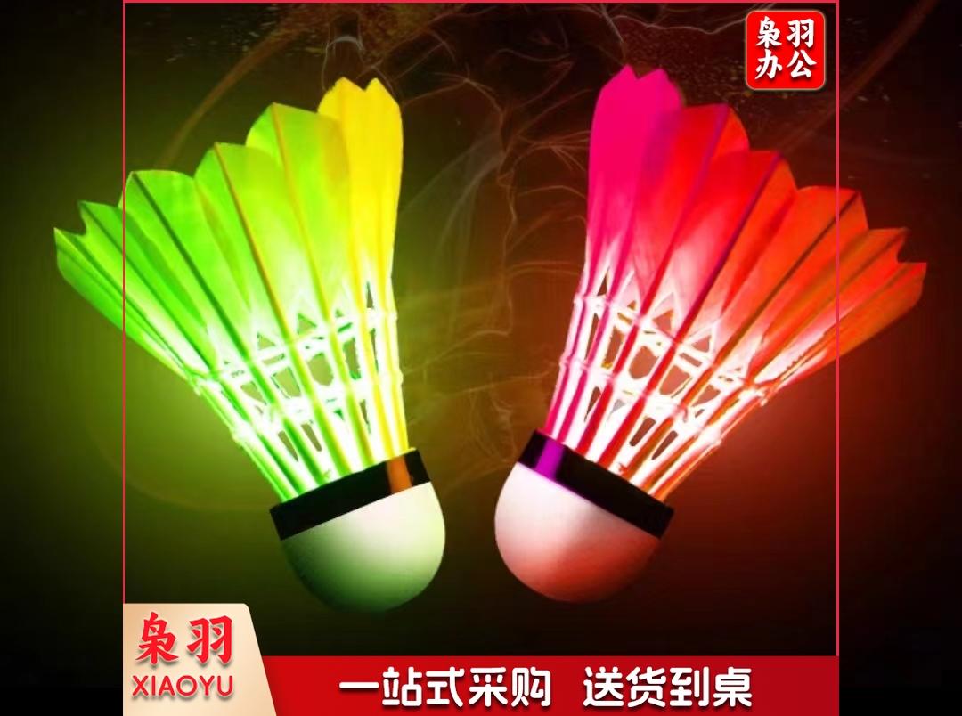 发光真羽毛耐打羽毛球 2只