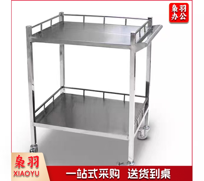  不锈钢小推车 双层手推车 二层无抽屉