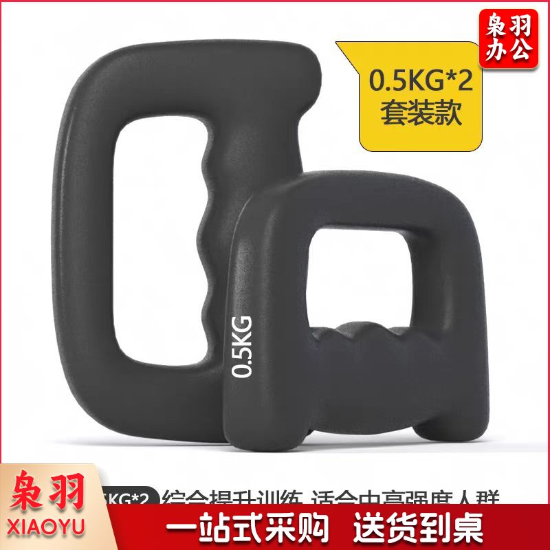 拳击哑铃家用健身跳操0.5公斤手握空击小亚铃练拳负重专用手铃0.5KG一对