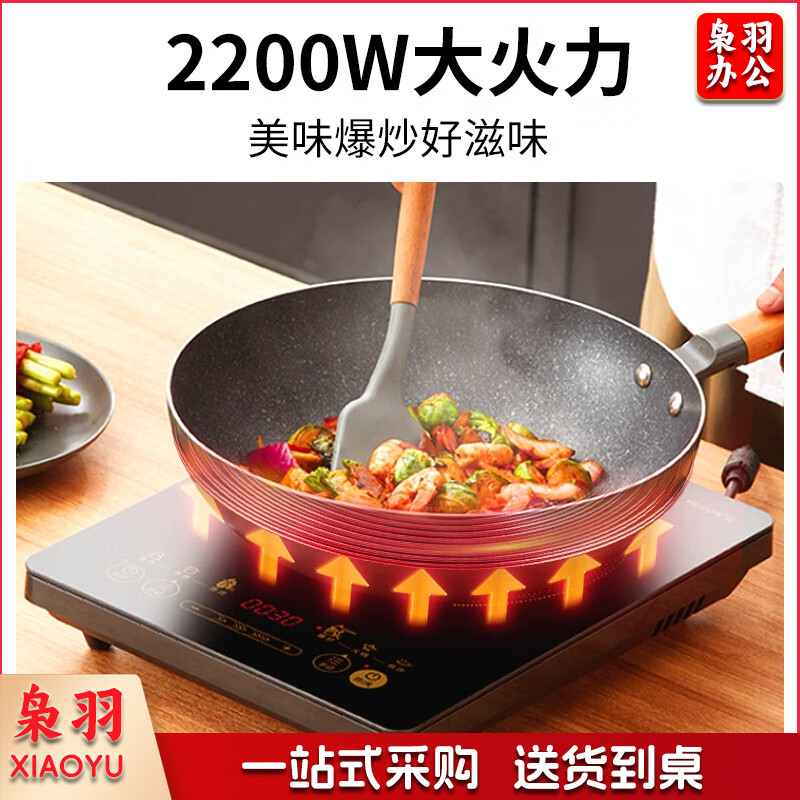 美的（Midea）电磁炉 电陶炉家用 2200W大功率 滑控调节 电磁灶 火锅炉 耐用面板 一键爆炒 智能定时 WH2202