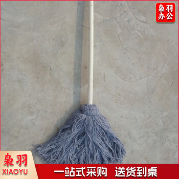 灰棉线墩布  木柄圆头拖把 家用老式棉线拖把