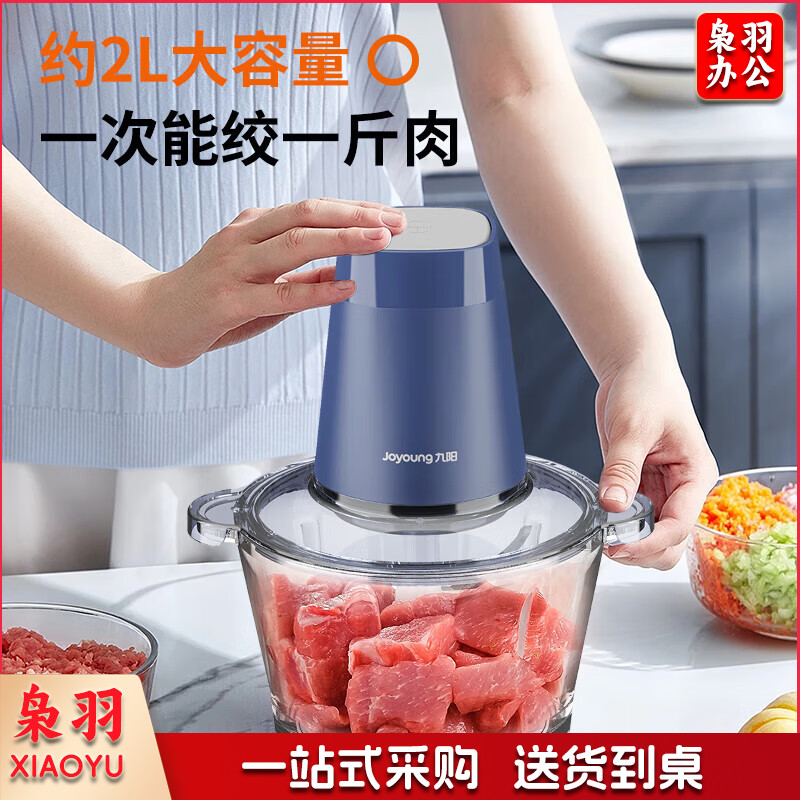 九阳绞肉机多功能约2L升大容量家用玻璃内胆电动料理机搅拌切菜绞肉馅S18-LA360