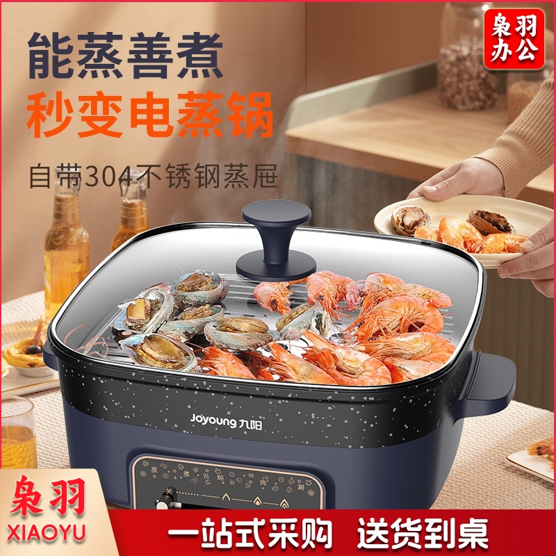 九阳家用一体多功能电火锅可涮肉可调档电热锅HG60-G650