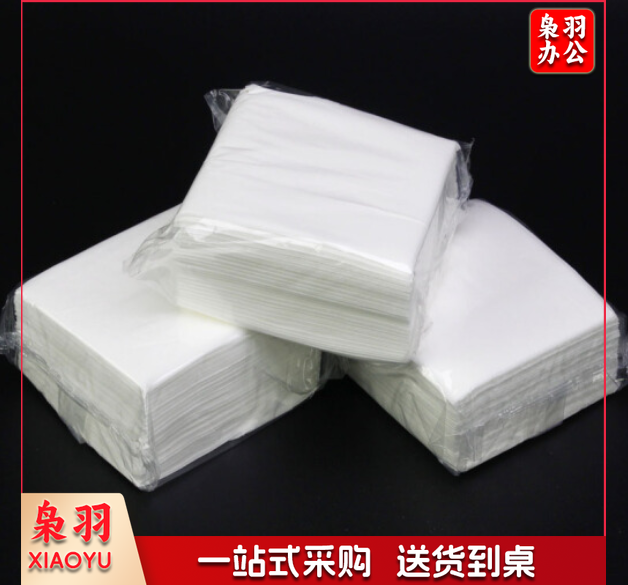 小抽纸派洁士餐巾纸方形原生木浆双层100抽*100包*1箱