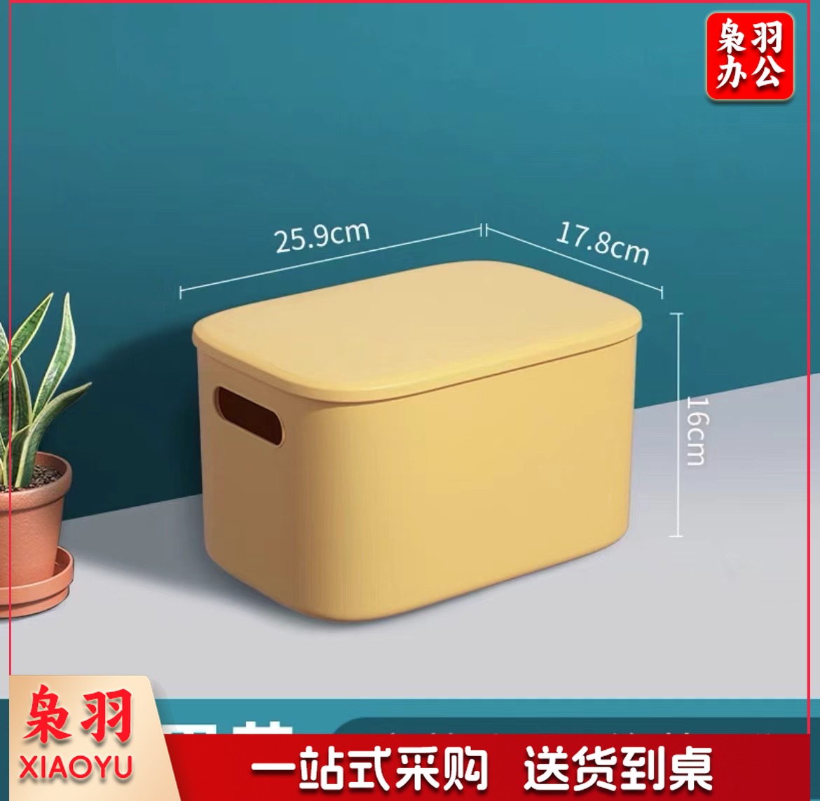 收纳盒桌面化妆品零食长方形塑料带盖盒子多种规格衣柜储物整理箱