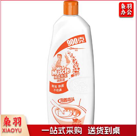 威猛先生（Mr Muscle）洁厕液柑橘清香 家用洁厕灵洁厕精厕所马桶清洁剂 900g*1瓶