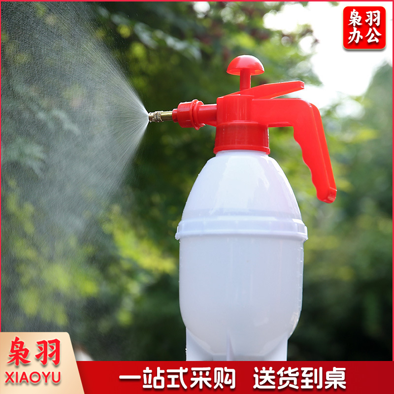 手持喷壶浇花洒水壶园艺工具 塑料气压式喷水壶白色喷雾器气压壶.1.5L