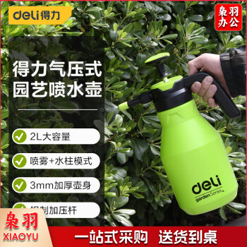 得力(deli) DL581022 浇花喷壶喷雾器 园林园艺喷水壶酒精消毒气压式蓝色2L WLSZ0801092923563