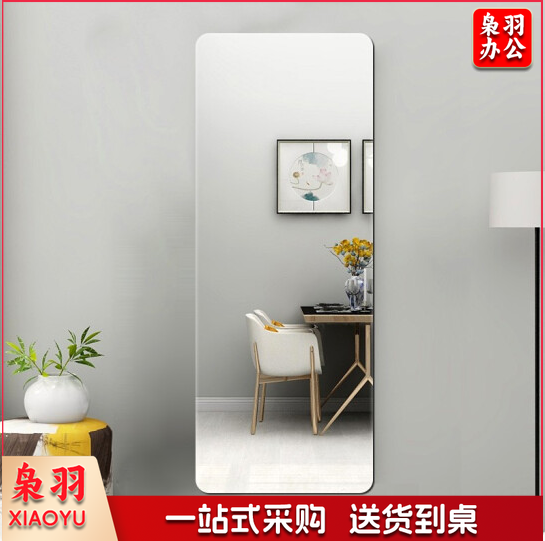 穿衣镜子 全身镜子无框粘贴墙壁挂试衣镜子 80cm×55cm
