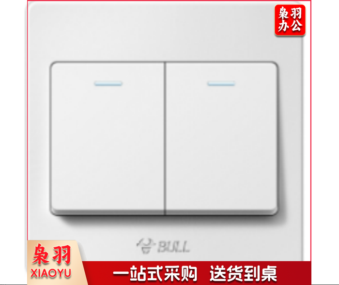 墙壁开关插座2开公牛
