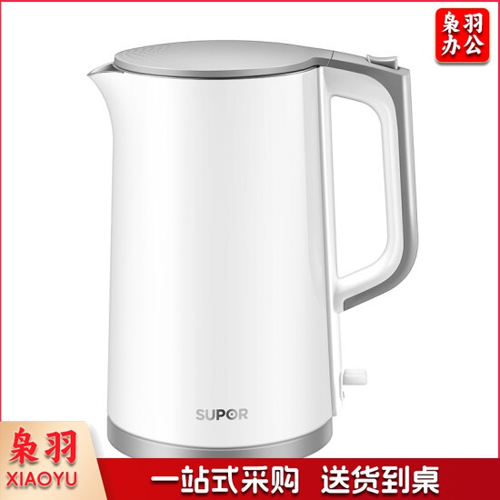 苏泊尔(SUPOR)SW-17T12C 电水壶 双层防烫烧水壶热水壶 全钢无缝内胆电热水壶 1.7L 大容量