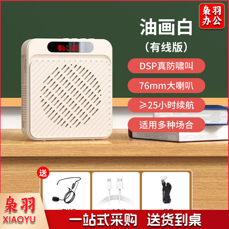 雅兰仕(EARISE)小蜜蜂扩音器教师专用上课无线喇叭户外麦克风大音量 K1白色 有线版