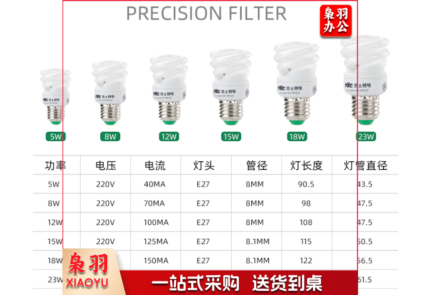 雷士照明15w暖白光节能灯4000K E27大口螺旋灯大功率光源