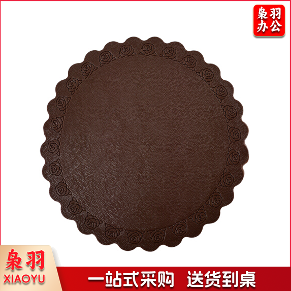 茶杯垫子 PVC 欧式创意简约隔热垫 17.5CM 咖色