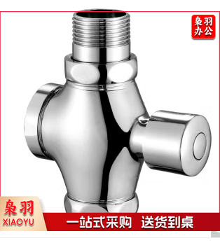 厕所延时冲水阀手按式蹲便器大小便池四通冲洗阀卫生间压开关