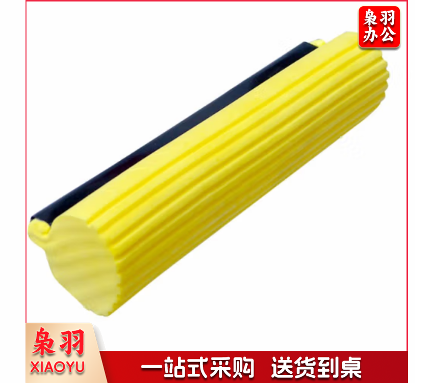  通用海绵拖把头替换装创新吸水胶棉拖布头地拖滚轮式25cm