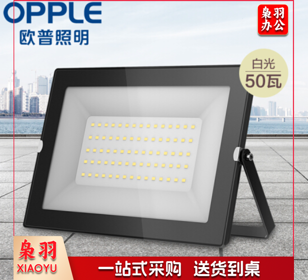 欧普照明（OPPLE）LED射灯户外大功率超亮室内外路灯农村投光灯庭院灯 50瓦白光