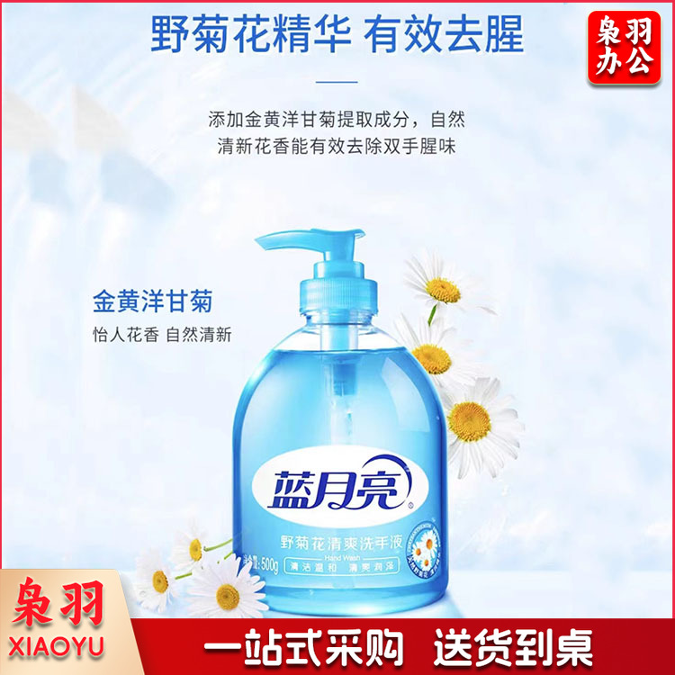 蓝月亮洗手液 野菊花抑菌洗手液500mL 清洁抑菌 滋润保湿洗手液（野菊花）500g/瓶
