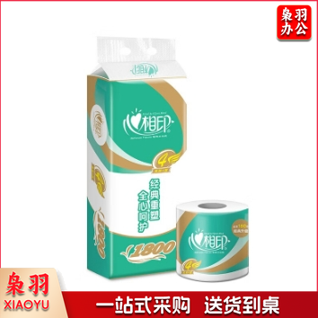 心相印（Mind Act Upon Mind）空芯卷纸绿色4层180克10卷装