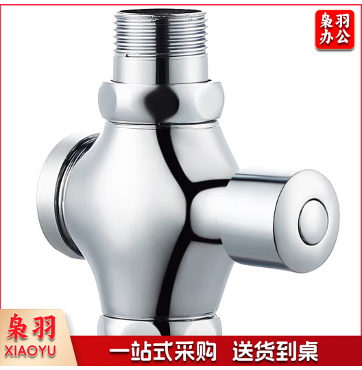 厕所冲水阀手按式卫生间大便蹲便器延时阀冲水开关全铜冲洗阀配件 手按式