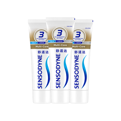 舒适达多效护理抗敏感牙膏套装300g（100g*3+旅行装30g*1或牙刷*1）