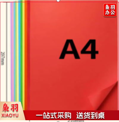 A 4 彩色纸 （混10色） （100张/包）