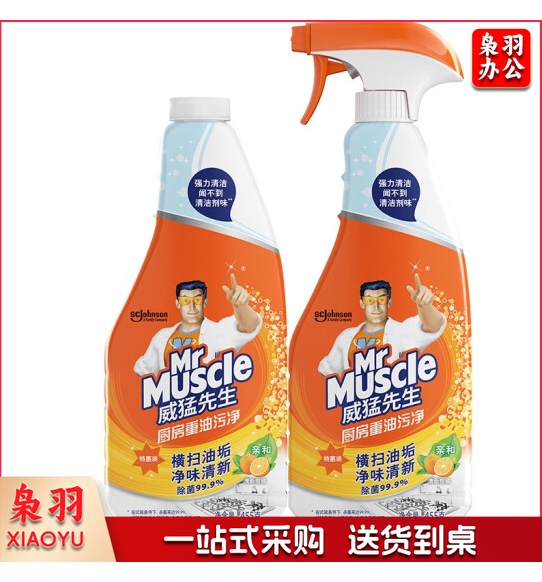 威猛先生 厨房重油污净 油烟机清洗剂 柠檬 500g+450g 油烟净