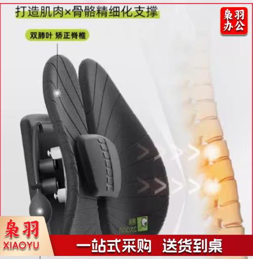 护腰靠垫 护脊版 黑+4D纤维垫