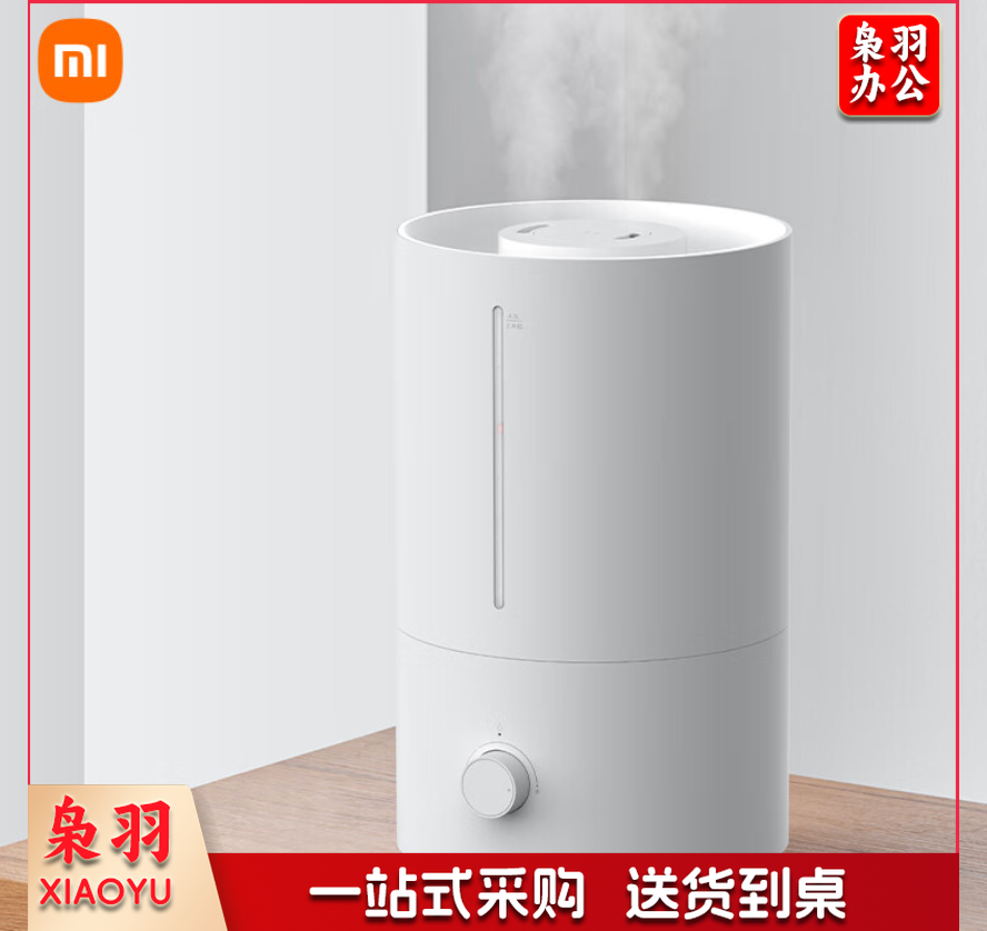 小米（MI） 米家加湿器2 卧室家用办公室桌面 迷你低噪空气加湿 银离子材料 上加水 4L大容量