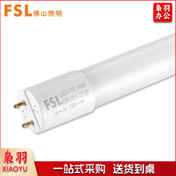 FSL佛山照明T8LED灯管日光灯管长条节能灯光管双端1.2米40W白光(6500K)（可当天配送发货）