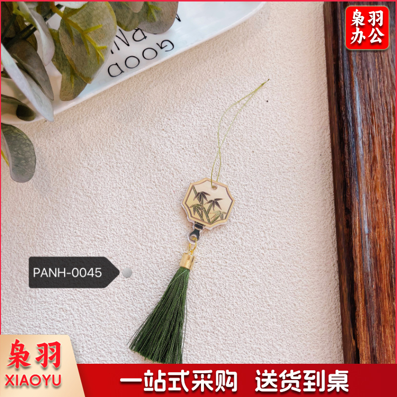 中国风燕尾扣竹叶青青装饰流苏盘扣纽扣新中式旗袍汉服改良款扣子