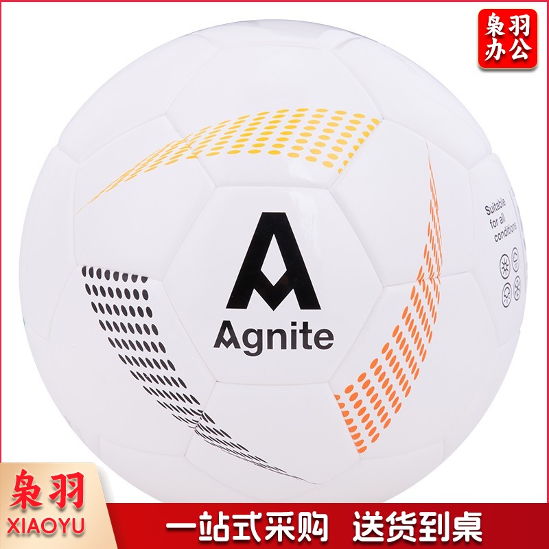 安格耐特F1217_5号PU贴皮足球(白色+蓝色)