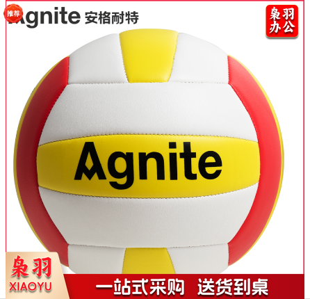 安格耐特F1253_PVC5号排球(白+黄+红)